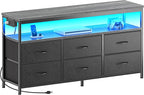 Huuger LED TV Stand for Bedroom, 47 Inch Dresser TV Stand for 43, 55 Inch TV - Image 9