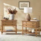 HULALA HOME Farmhouse Nightstand Set of 2 by HULALAHOME