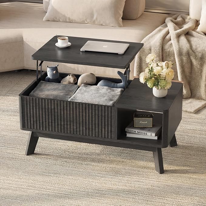 Wood Lift Top Coffee Table - Image 6