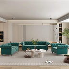 QHITTY 3 Piece Living Room Set, Sectional Chesterfield Sofa Chair Contemporary - Image 8