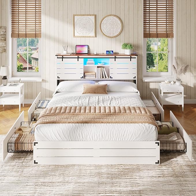 VIAGDO Wooden Bed Frame Full Size - Image 7