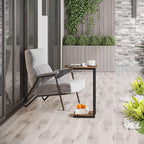 Hosfais Side Table Small End Table, C-Shaped Wood Sofa Table - Image 7