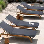 Outdoor Chaise Lounge Cushion Set of 2, Fadesafe Water-Repellent Lounge Deck - Image 8