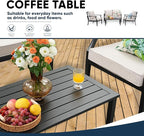4 Piece Outdoor Patio Furniture Set, Oversized Metal Conversation Set - Image 6
