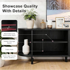 80" Mid Century Modern TV Stand, Wood TV Consoles - Image 6