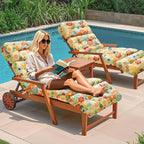2 Pack Outdoor Chaise Lounge Chair Cushion 75.1 x 22.8 x 4.7 Inches 100% - Image 2