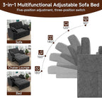 Loveseat Sleeper Sofa, 3-in-1 Convertible Sofa Bed, Pull Out Couch - Image 4