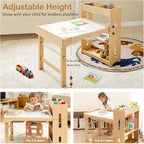 WINGYZ Sensory Table and Chairs, Toddler Activity Table and 2 Chair Set - Image 6