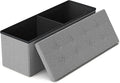 GLAXYFUR 43 Inches Folding Storage Ottoman Bench, Storage Chest, Footrest by GLAXYFUR