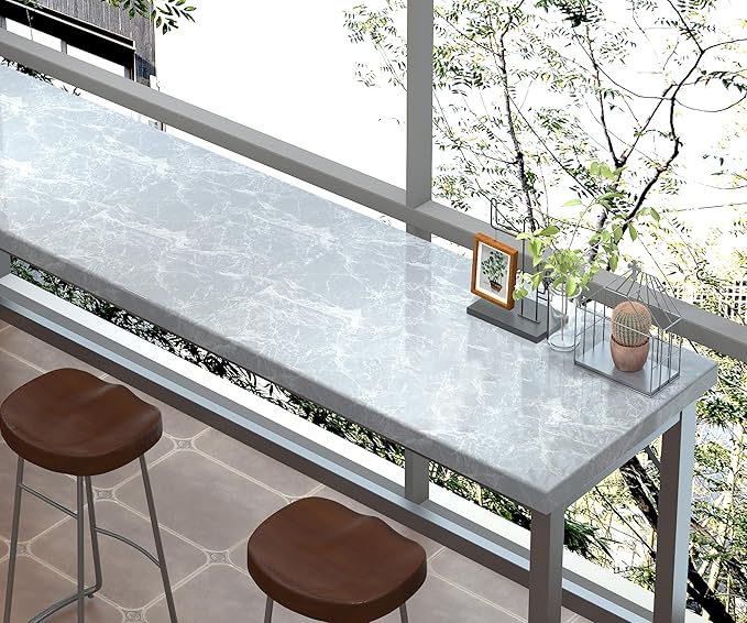 Marble Contact Paper 15.7" x 393" Grey Wallpaper Marble Peel and Stick Wallpaper - Image 7