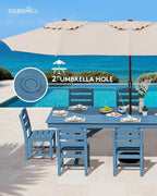 SERWALL 9 Piece Outdoor Dining Set - Image 5