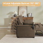Auvsoce 65'' Chaise Lounge Chair Indoor, 3-in-1 Convertible Sofa Bed - Image 7