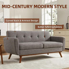 Kingfun 65.2" W Loveseat Sofa, Mid Century Modern Decor Love Seat Couches - Image 4