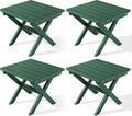 SERWALL Folding Outdoor Side Table Set of 4, Small Adirondack Side Table by SERWALL