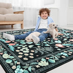 Area Rugs for Living Room, Non-Slip 4x6 Vintage Rug for Bedroom, Washable - Image 9