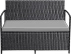 Greesum Patio Loveseat PE Rattan Wicker Outdoor Furniture by BuynowfromGreesum