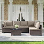 MOCHITO 7 Pieces Outdoor Patio Furniture Sets, All-Weather Sectional Sofa Dark by Unknown