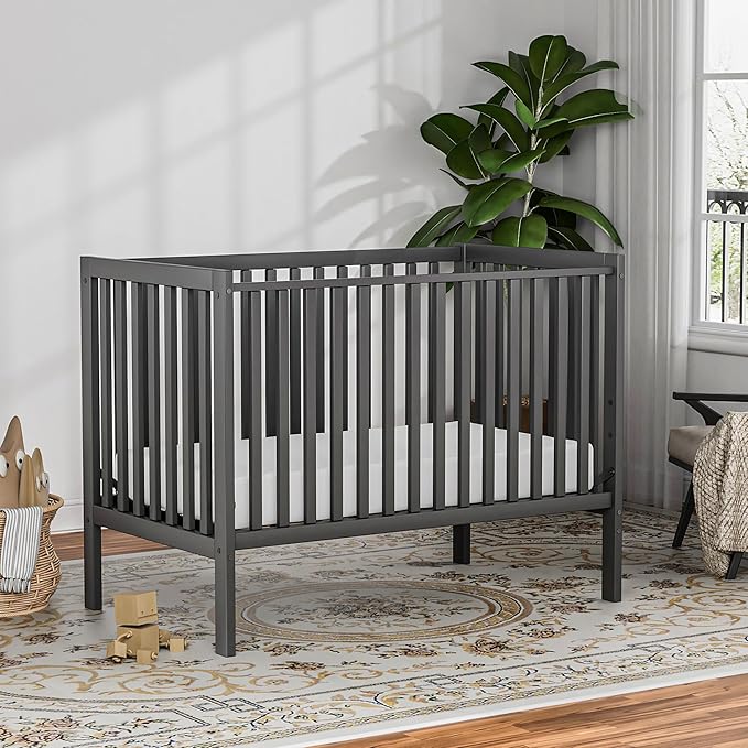 Baby Crib 5-in-1 Convertible, Wood Full Size Toddler Bed - Image 3
