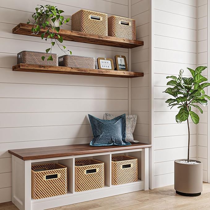 Fixwal Wood Floating Shelves for Wall, 47.2" Long Heavy Duty Wall Mounted - Image 4