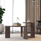 GDFStudio Round Nesting Coffee Table Set of 2, Modern Wooden Accent Side Table - Image 8