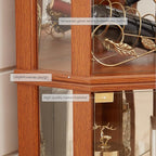 Corner Curio Cabinet, Light Bulb Inclued, Wine Bar China Cabinet - Image 8