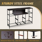 WLIVE Grey Dresser TV Stand for 45, 55 inch TV, Entertainment Center - Image 9