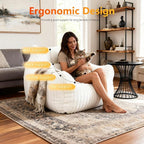 Giant Bean Bag Chair for Adults, Comfy Chair for Bedroom, Floor Chairs for - Image 4