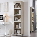 IFGET 76" Tall Arched Bookcase, Farmhouse 5 Tiers Narrow Arched Bookshelf by IFGETEnrichYourLivingSpace