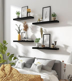 YYWUOJJ Wood Floating Shelves for Wall Decor, Rustic Wall Shelves for Bedroom - Image 4