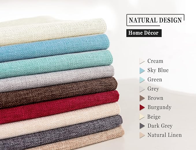 Stellhome Set of 2 Linen Throw Pillow Case Square Decorative Farmhouse Burlap - Image 5