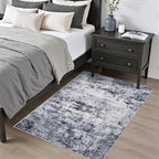 Washable Area Rug 3x5 Entryway Rug: Washable Modern Abstract Soft Thin Rug - Image 2