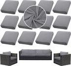 Outdoor Cushion Covers Set, Replacement by SUKAIKEQA
