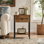 VECELO Nightstands Set of 2, Modern Bedside End Tables, Night Stands - Image 2