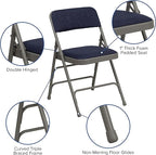 Flash Furniture 2 Pack HERCULES Series Curved Triple Braced & Double Hinged - Image 5