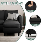 SUNLEI L-Shaped Sectional Sofa, Sectional Couches - Image 6