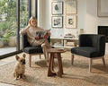 Gray Barrel Chairs Set of 2 by LIVINOVA