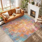 RELEANY Washable Area Rugs 8'x10' Non-Slip Modern Abstract Soft by RELEANY