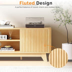 VINGLI 58.6" TV Stand for 70 Inch TV, Mid Century Entertainment Center - Image 2