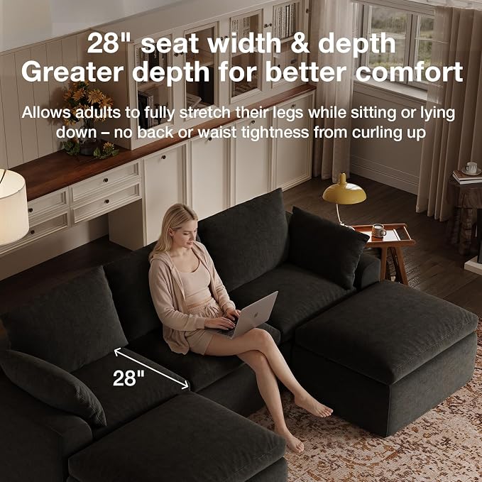 Novilla Modular Cloud Couch, Modern Sectional Sofa - Image 15