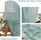 Chyhomenyc Extra Long Aqua Green Semi Sheer Curtains 120 Inches Long 2 Panels - Image 7