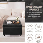 Weture Large Square Storage Ottoman Coffee Table, Oversized Square Ottoman - Image 6
