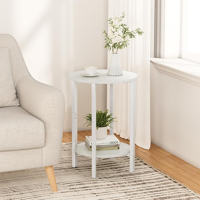 Vagusicc Side Table, Small Round End Table, Circle Table Small Round Coffee - Image 7