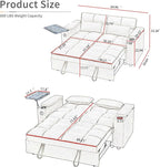 65" Cloud Couch Sleeper Sofa Bed - Image 2