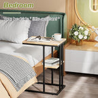 C Shaped End Table, Small Side Table - Image 4