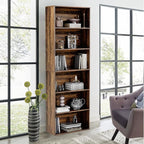 GRUSIGN 71" Tall 6-Tier Bookshelf, Large Open Display Bookcase by GRUSIGN