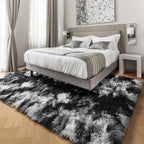 PAGISOFE Black White Rugs for Living Room 6x9, Shag Fuzzy Fluffy Rugs for - Image 4