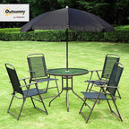 Outsunny 6 Piece Patio Dining Set - Image 2