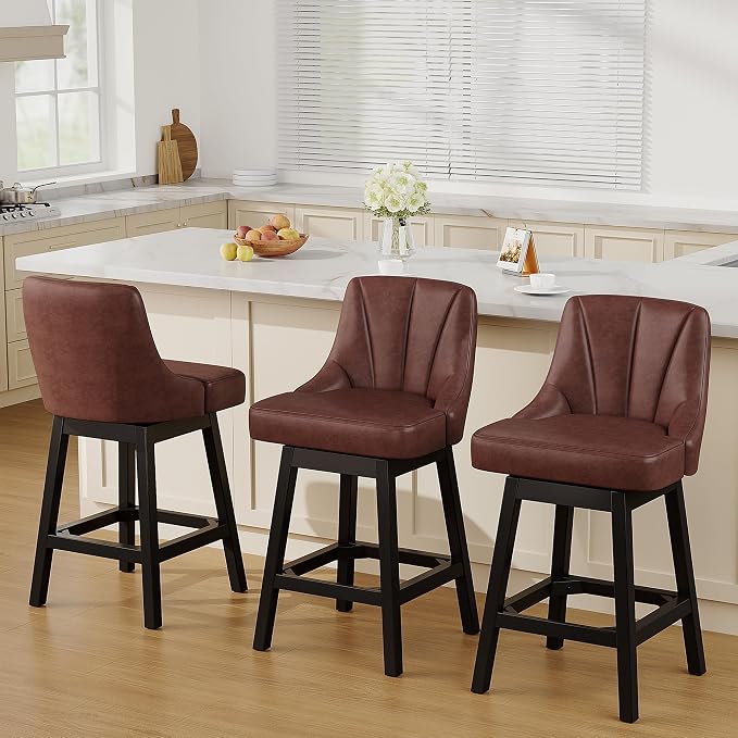 YaFiti Swivel Bar Stool 1 Pcs, 26 Inch Counter Height Bar Stools - Image 9