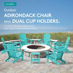 SERWALL Adirondack Chair with Cup Holders - Image 9