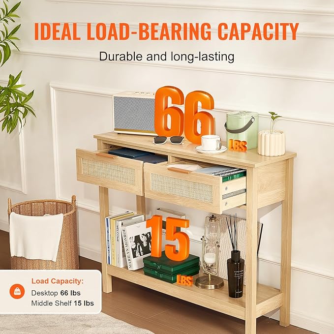 VEVOR Rattan Console Table - Image 5